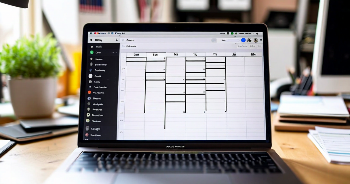 Abandoned content calendar with empty cells and unchecked items